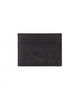 Mens Goodwin Black Embossed Logo Cardholder 