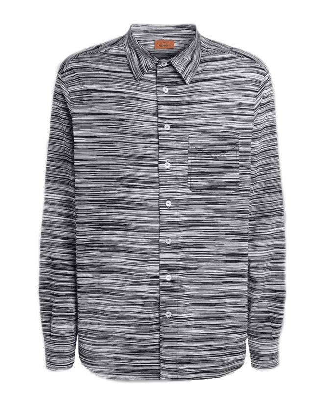 Missoni Mens Space Dye Shirt Black White 