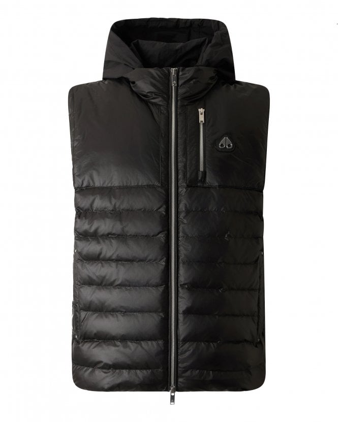 Moose Knuckles Mens Cloud Walker Air Down Vest Gilet - Black