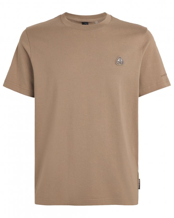 Moose Knuckles Mens Crescent Regular Fit T-Shirt - Beige (Ashen)