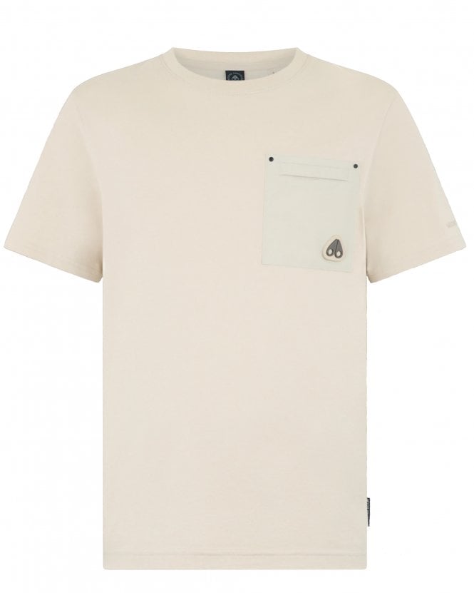 Moose Knuckles Mens Dalon Pocket T-Shirt - Alabaster (Cream White)