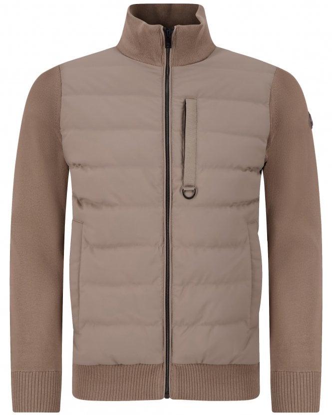 Moose Knuckles Mens Kamet Hybrid Zip Jacket - Beige (Ashen)