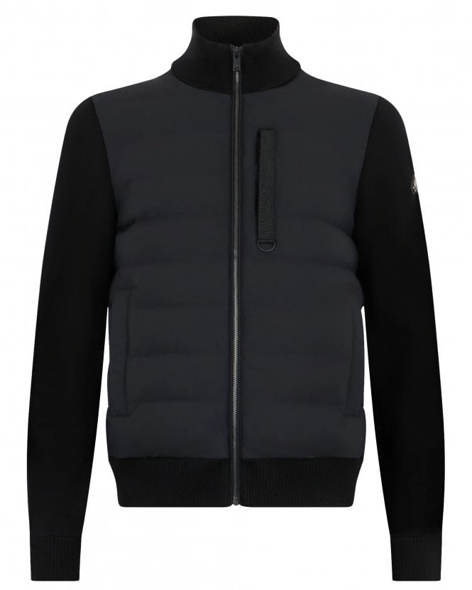 Moose Knuckles Mens Kamet Hybrid Zip Jacket -Black