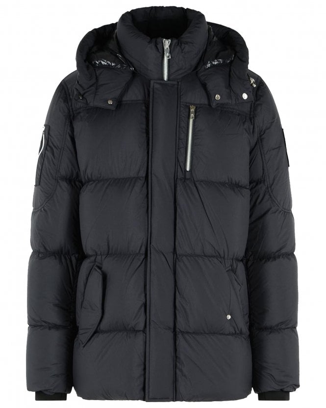 Moose Knuckles Mens Everest 3Q Regular Fit Down Puffer Jacket - Black