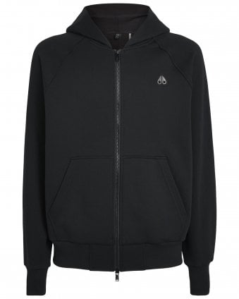 Mens Yul Relaxed Fit Zip Hoodie - Black