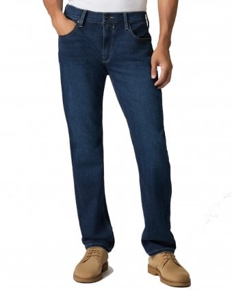 Mens Federal Slim Straight Fit Transcend Stretch Jeans - Dark Blue (Amherst)