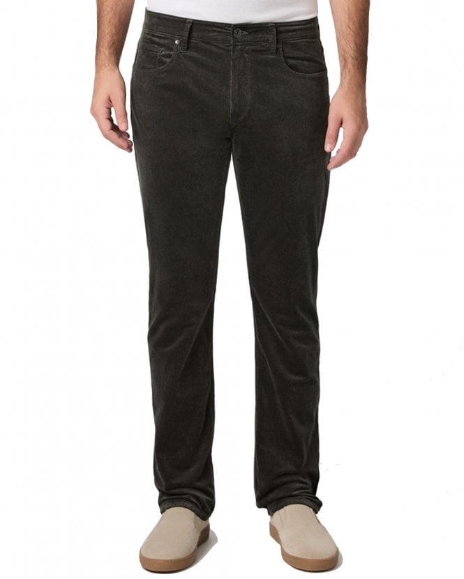 Paige Jeans Mens Federal Slim Straight Stretch Couduroy Jeans - Dark Grey (Dark Iron)