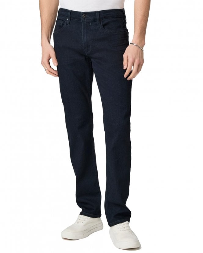 Paige Jeans Mens Federal Slim Straight Transcend Jeans - Dark Indigo Blue (Inkwell)