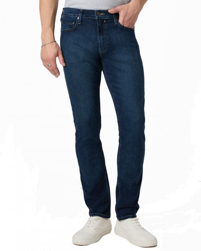Paige Jeans Mens Lennox Transcend Slim Fit Jeans - Evanston (Dark Blue)