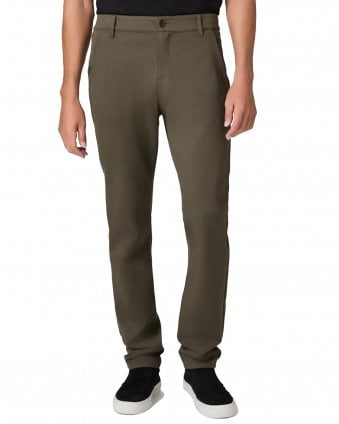 Mens Stafford Straight Fit Tapered Trousers - Green (Night Olive)