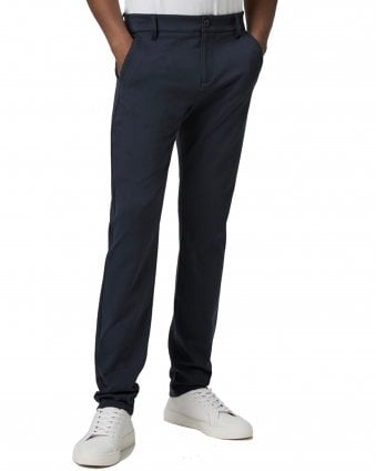 Mens Stafford Straight Fit Tapered Trousers - Navy Blue (Deep Anchor)