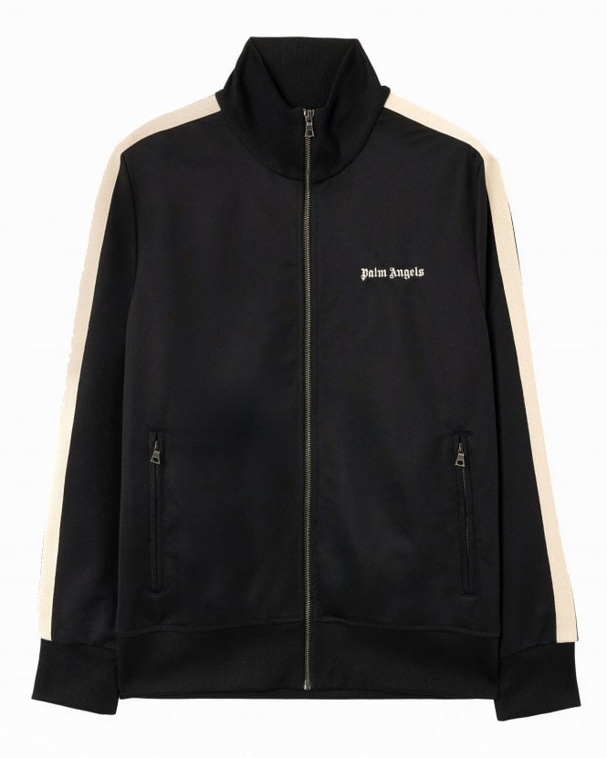 Palm Angels Mens Classic Logo Track Jacket - Black/Off White 