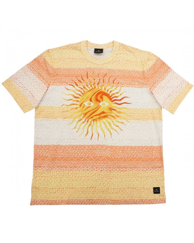 Paul Smith Mens Sun Stitch T-Shirt Multi White