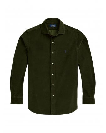 Custom fit Corduroy Shirt Estate Olive Green