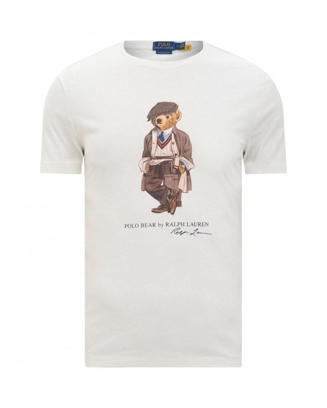 Polo Ralph Lauren Custom Slim Fit Heritage Bear T-Shirt White