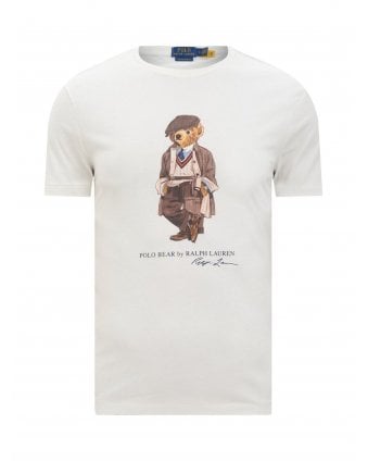 Custom Slim Fit Heritage Bear T-Shirt White