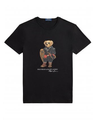  Custom Slim Fit Holiday Bear T-Shirt Black