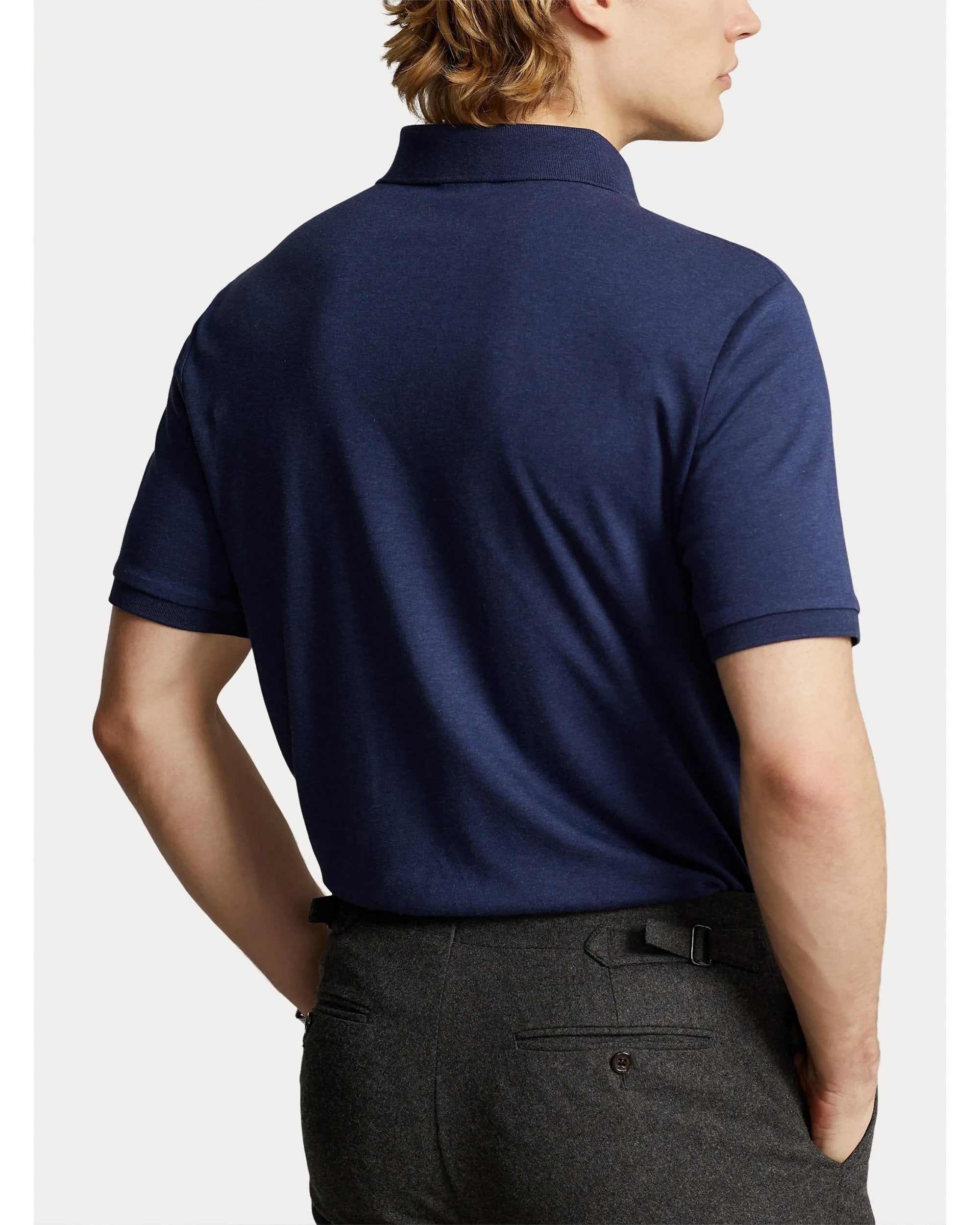 Polo Ralph Lauren Custom Slim Fit Polo Shirt Spring Navy Heather