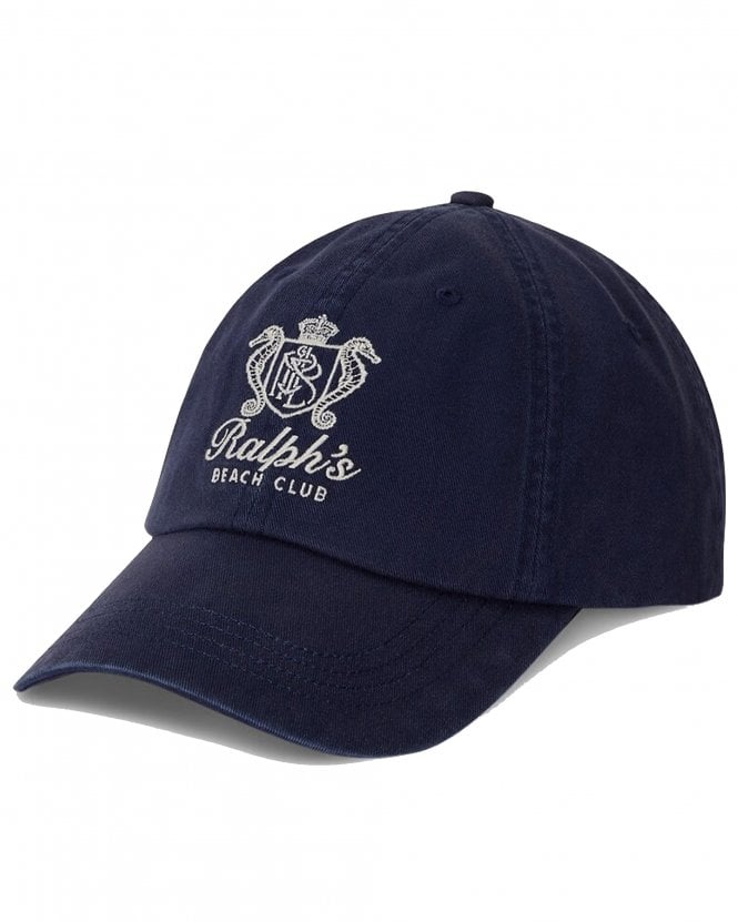 Polo Ralph Lauren Mens Beach Club Cotton Twill Baseball Cap - Newport Navy 