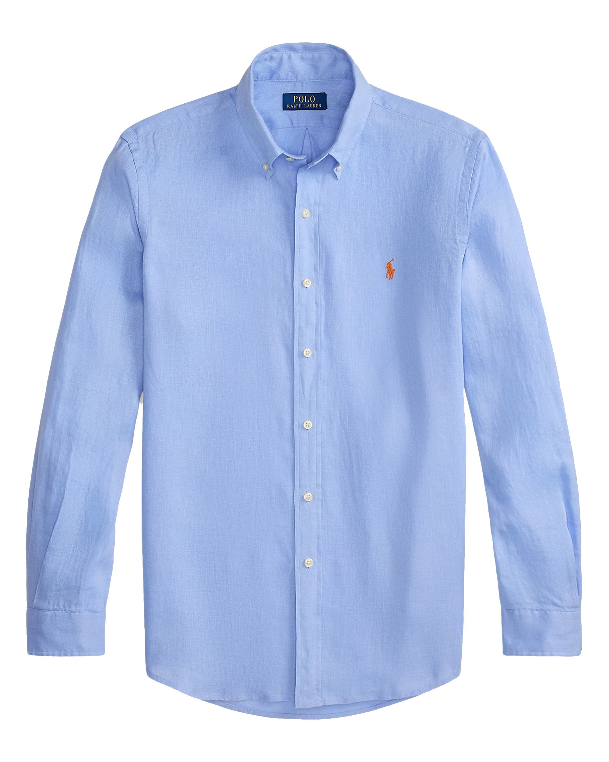 Mens Polo Ralph Lauren Austin Blue Custom Fit Linen Shirt | Repertoire