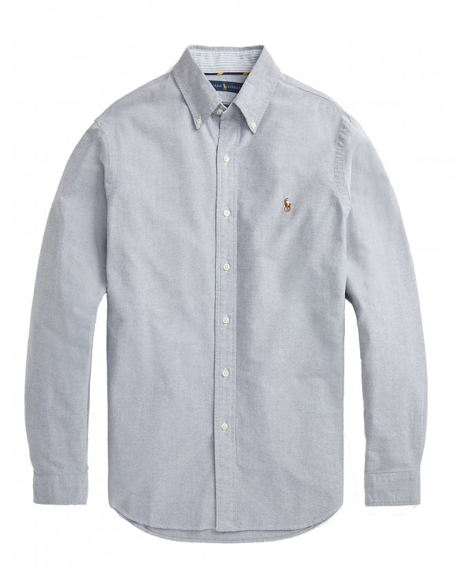 Polo Ralph Lauren Mens Custom Fit Oxford Shirt - Slate (Grey)