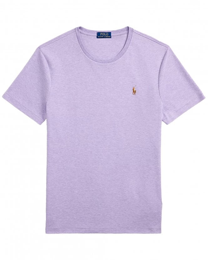 Polo Ralph Lauren Mens Custom Slim Fit Soft Cotton T-Shirt - Amethyst Heather (Purple) 