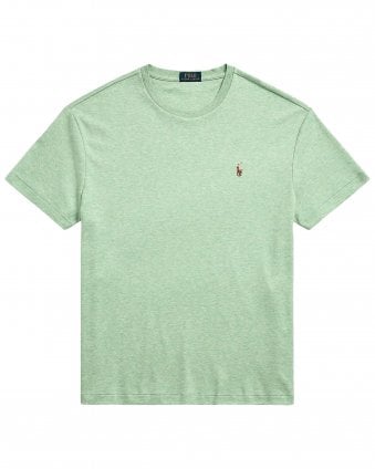 Mens Custom Slim Fit Soft Cotton T-Shirt - Celadon Heather (Green)