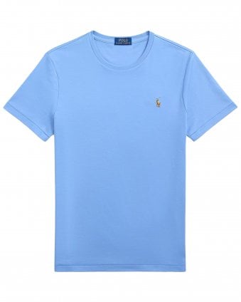 Mens Custom Slim Fit Soft Cotton T-Shirt - Sky Blue