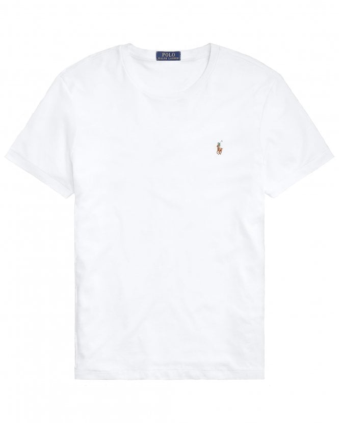 Polo Ralph Lauren Mens Custom Slim Fit Soft Cotton T-Shirt - White