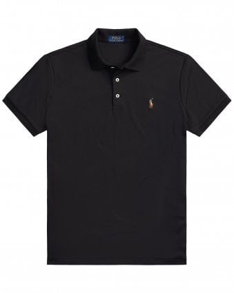 Mens Custom Slim Fit Soft Pima Polo Shirt - Black 