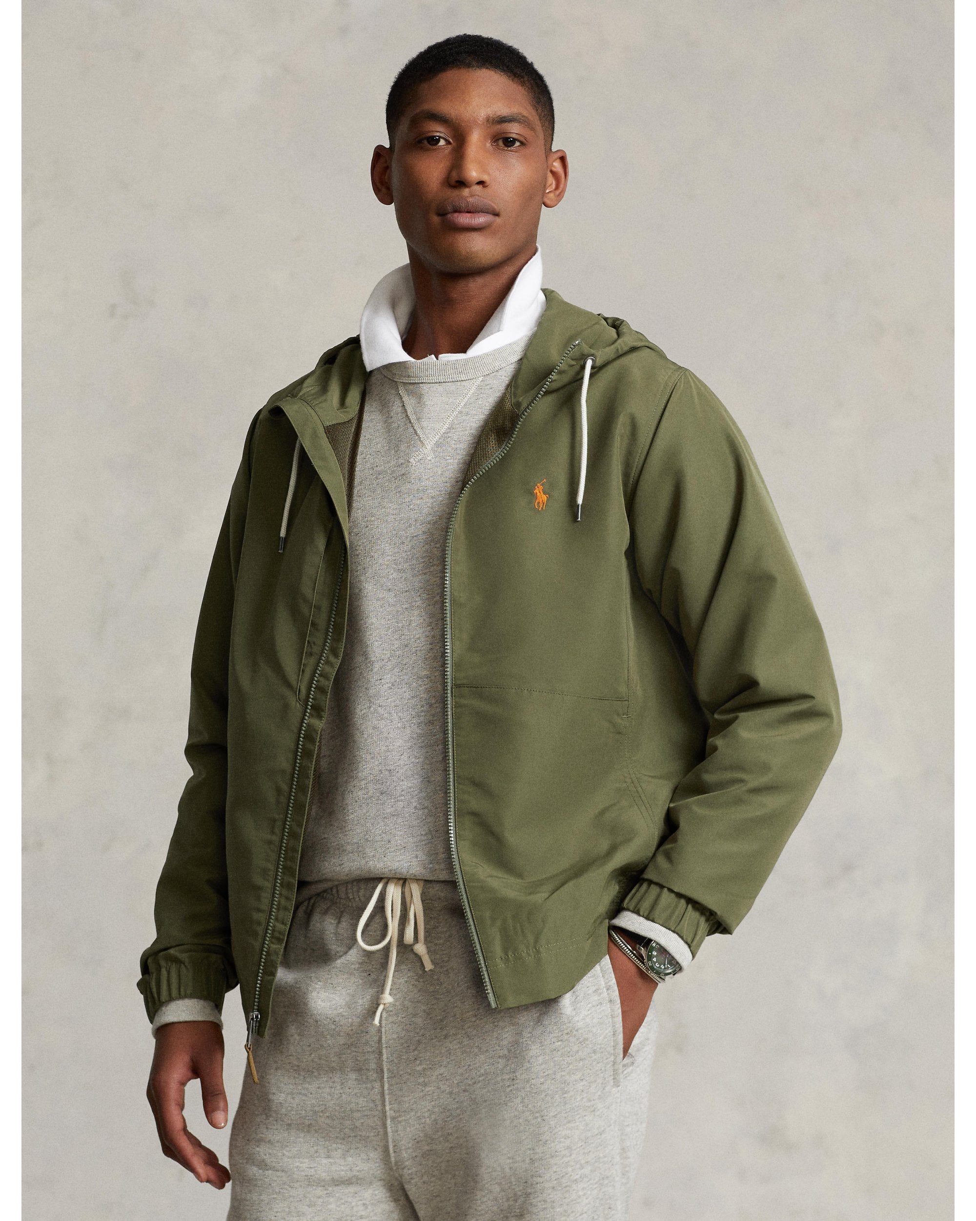 water repellent jacket with hood