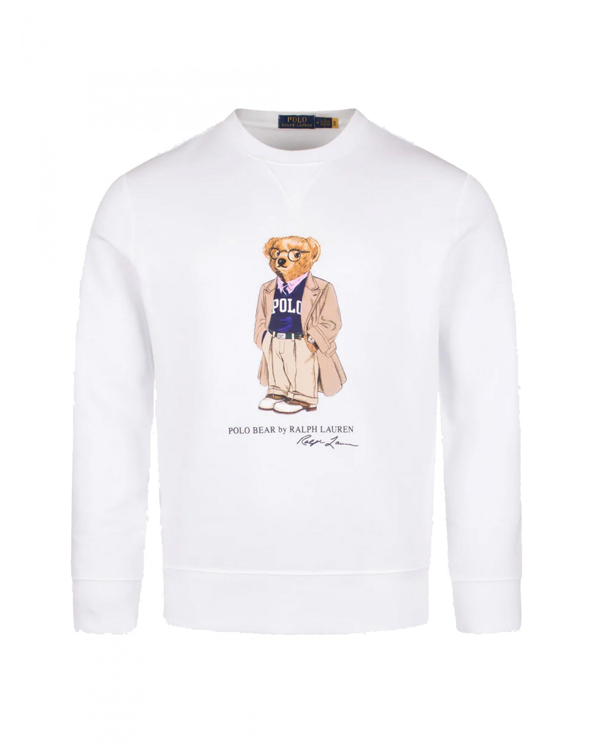 Polo Ralph Lauren Mens Heritage Mac Bear Sweatshirt White