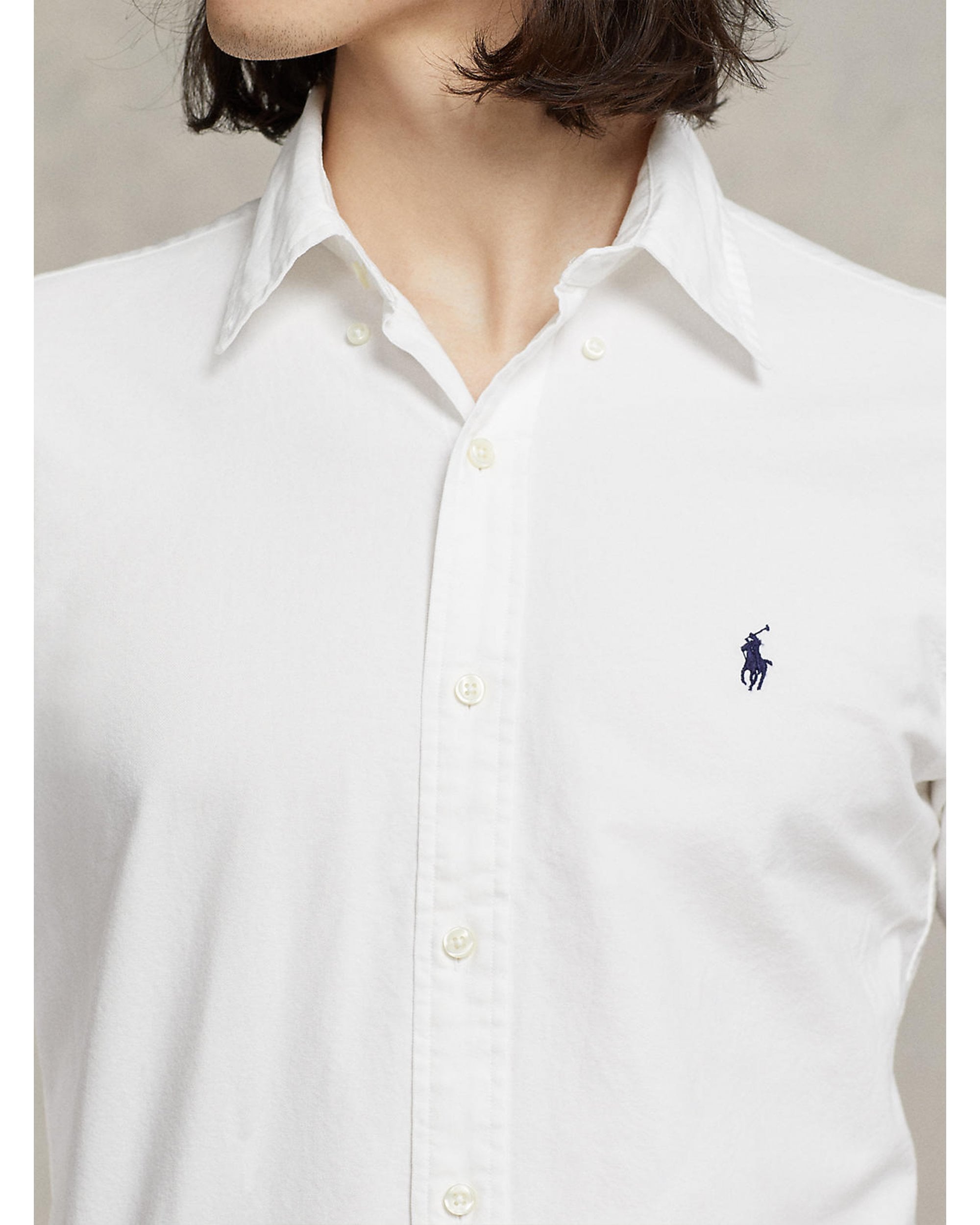 White Ralph Lauren Oxford Shirt Polo Ralph Lauren Men's Long Sleeve