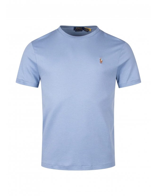 Polo Ralph Lauren Mens Pima Custom Slim T-Shirt Channel Blue