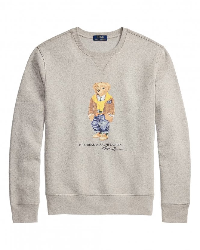 Polo Ralph Lauren Mens Polo Bear Fleece Sweatshirt - Heather Grey / Heritage Bear 