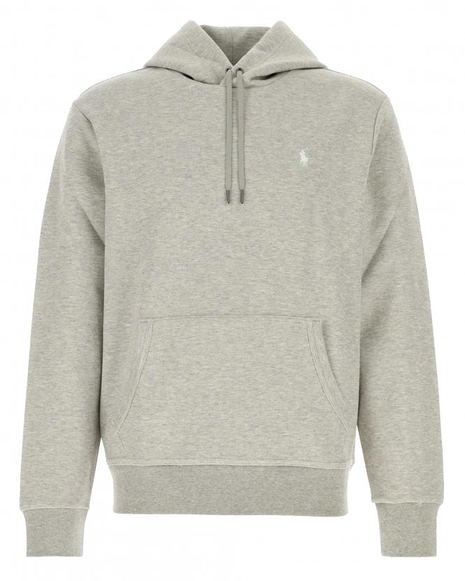 Polo Ralph Lauren Mens Regular Fit Double-Knit Hoodie - Grey (Dark Sport Heather)