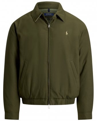 Mens Regular Fit Down Harrington Jacket - Green (Company Olive)