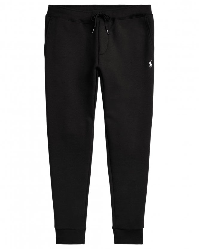 Polo Ralph Lauren Mens Tapered Fit Double-Knit Tracksuit Bottoms - Polo Black