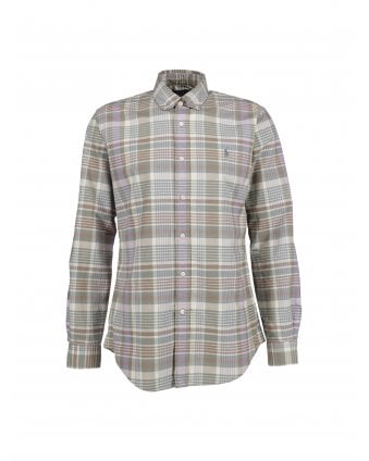 Ralph Lauren Mens Checked Oxford Shirt Khaki Green/Multi
