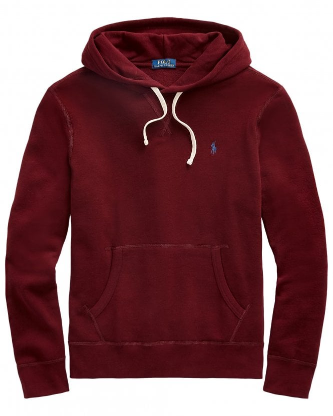 Polo Ralph Lauren RL Regular Fit Fleece Hoodie - Dark Red (Classic Wine)