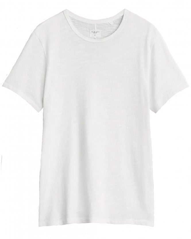 Rag & Bone Mens Classic Flame T-Shirt - White 
