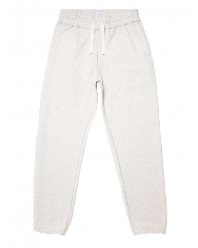 Sunspel Mens Soft Fleece Joggers Achieved White 