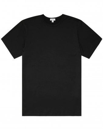 Mens Supmia Classic Slim Fit Crew T-Shirt - Black
