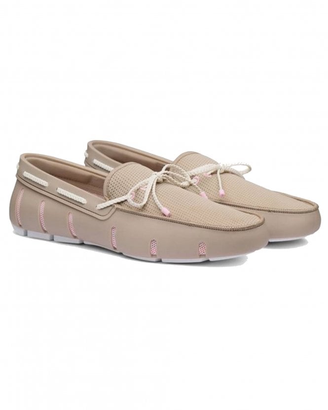 Swims Mens Braided Lace Loafer - Sand Dune/Blush (Beige/Pink)