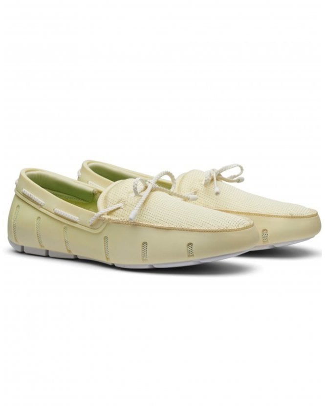 Swims Mens Braided Lace Loafers Yellow