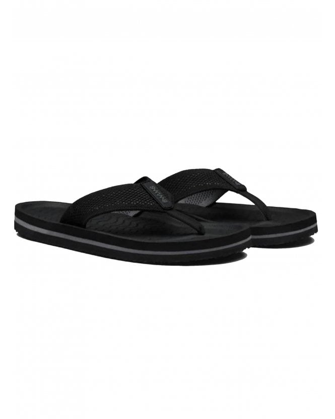 Swims Mens Breeze Flip Flops Spray Black/Charcoal Grey