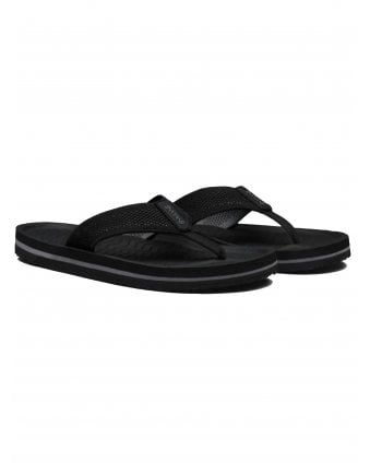 Mens Breeze Flip Flops Spray Black/Charcoal Grey
