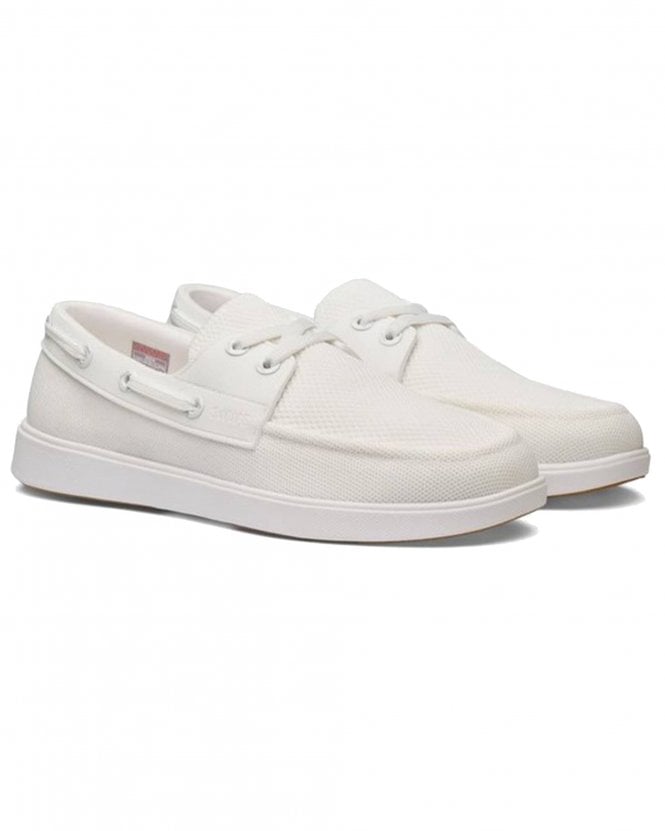 Swims Mens Breeze Wave Moccasin Boat Shoe - White
