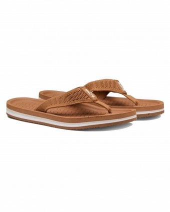 Mens Napoli Breeze Flip Flops - Nut/Mist (Brown)