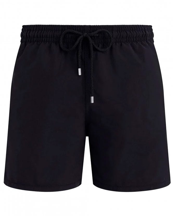 Vilebrequin Mens Moorea Classic Fit Solid Swim Shorts - Black (Noir)